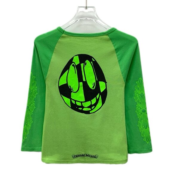 Chrome Hearts Green Kirin Arm Cotton Three-Quarter Sleeve T-Shirt M Round Neck - Picture 8 of 8